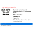 thumbnail image 2 of Rear Brake Pad and Rotor Kit - Compatible with 2013 - 2016 Hyundai Elantra 2014 2015, 2 of 2