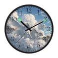 thumbnail image 2 of Voice Activated Clock with Glow Light 12 Inch Large Silent Wall Clock Battery Operated for Home Decor Flying Horses and Sheep, 2 of 8