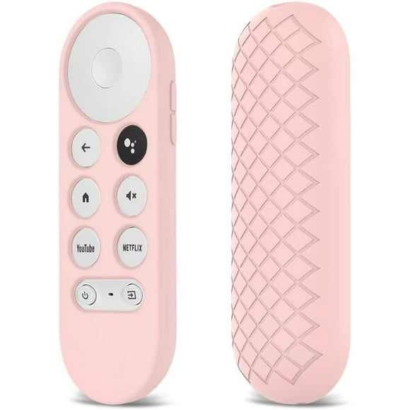 New Remote Control Replacement for 2020 Google Chromecast 4K Snow G9N9N GA01920-US,GA01923-US,GA01919-US Bluetooth Voice Google Chromecast Remote Control 1 PCS Remote Control & Pink Case
