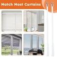 thumbnail image 4 of HUGFEGWE 2 Pcs Baguettes de Store Vertical, Baguette de Tirage de Rideau en Fibre de Verre Blanche, Tige de Tirage de Rideau avec Crochet et Poignée, Baguette de Store Vertical Fiable, Pièce de Rechange pour Stores Verticaux Gain de Place CA919-165277, 4 of 9