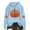 00-Light Blue1086, variant on WOYY Pumpkin Hoodie for Girls Lined Long Sleeve Hooded Sweatshirt, Beige, Size 2-14