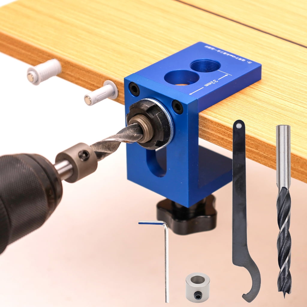 3 In 1 Dowel Jig Set,8/10/15mm Drill Template Dowel Hole Guide for Woodworking Straight Holes,Adjustable Doweling Jig