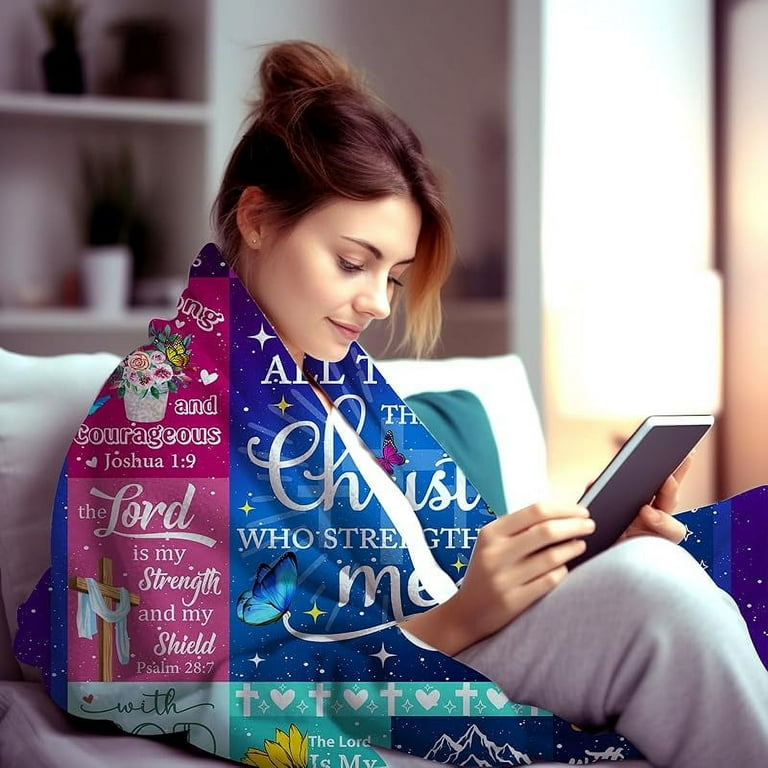 Christian Gifts for Women Bible Verse Blanket Inspirational Jesus Prayer Blankets and Throws Religious Scripture Faith Healing Get Well Blanket for Mom Men Gifts 50 X40 Walmart