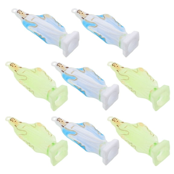 Worgeous 8pcs Christian Keychain Charm Glowing Virgin Mary Pendant Catholic Keychains Religious Jewelry For Bags And Handbags Jewelry Making