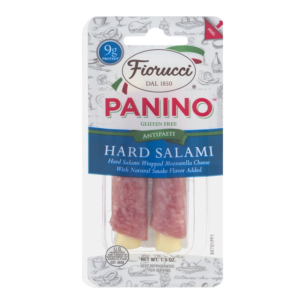 Fiorucci Hard Salami & Mozzarella Panino, 1.5 Oz. - Walmart.com ...