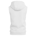 thumbnail image 4 of CIENVNSTG Mens Tank Quarter Zip Pullover Hoodies Workout Gym Athletic Running Casual Fashion Hoodie Sleeveless Summer Outfits White XL, 4 of 4