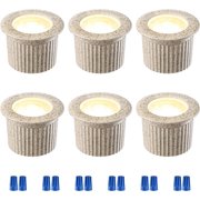 3W In Ground Well Light, 12V LED Low Voltage Landscape Pathway Lights, IP67 Waterproof, 3000K Warm , Aluminum Housing, Pebble Grey, Pack of 6