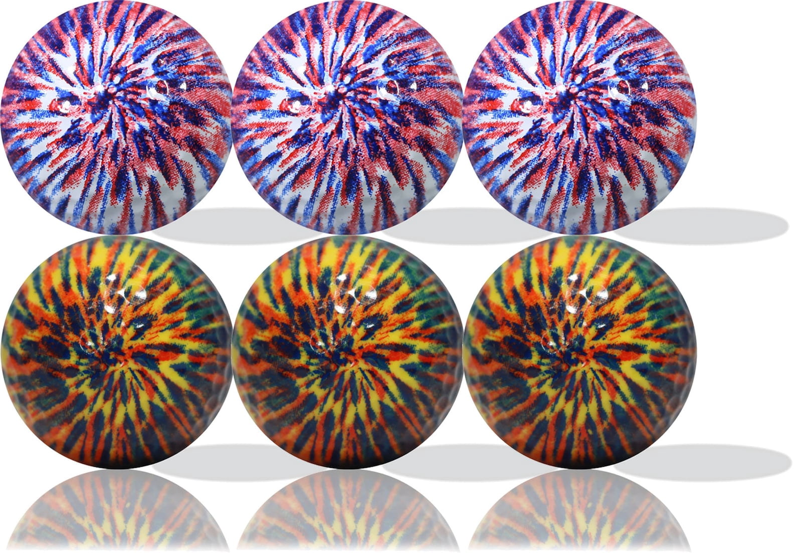 Tie-Dye Mix Golf Balls, 12 Count by GBM Golf