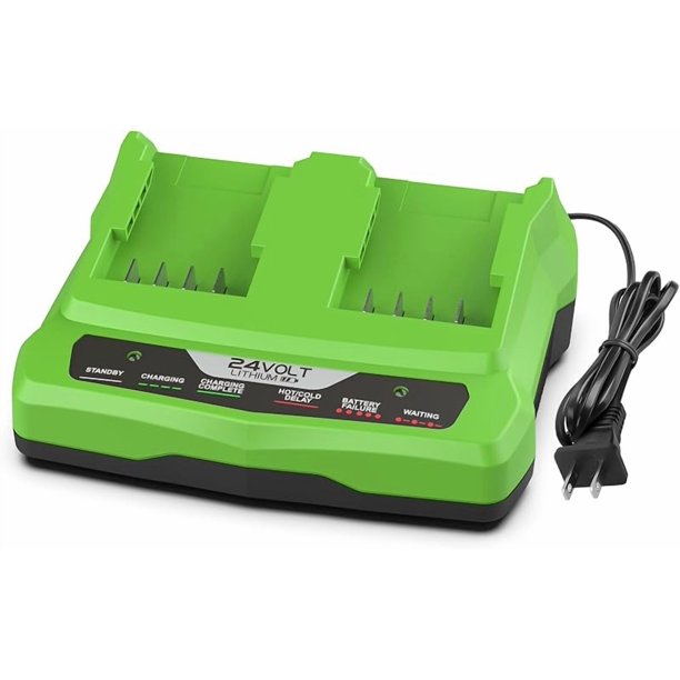 Dual Charger para Greenworks Batería de 24V, Compatible con Bolsa Li-ion de 24voltios708 Bolsa709 Bolsa710 para Greenworks Batería Charger 24voltios