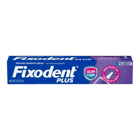 Fixodent Plus Denture Adhesive Cream 2 oz, 4-Pack