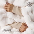 thumbnail image 3 of EVERGRACE Ultra Soft Luxury Fluffy Ridgeline Faux Rabbit Fur Throw Blanket, Thick Warm Bubble Throw for Bed, Cozy Plush Reversible Blankets for Couch, Chair, Sofa, Ivory White, 60x80 Inches, 870 GSM, 3 of 8
