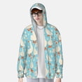 thumbnail image 3 of Pofeuu White Geese and Flower Print Sun Protection Outdoor Lightweight Full Zip UV Cooling Hoodie Long Sleeve Summer Clothing for Outdoor Hiking-Small, 3 of 5