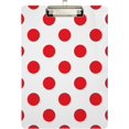 thumbnail image 2 of FMSHPON Polka Dot Red White Clipboard Hardboard Wood Nursing Clip Board and Pull for Standard A4 Letter 13x9 inches, 2 of 8
