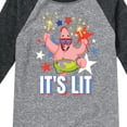 thumbnail image 3 of SpongeBob SquarePants - Lit Fireworks Patrick - Toddler & Youth Raglan Graphic T-Shirt, 3 of 5