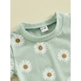 thumbnail image 6 of Musuos Baby Girls 2 Piece Outfit 6 12 18 24M 3T Daisy Print Short Sleeve T-Shirt and Elastic Shorts Set Cute Summer Clothes, 6 of 10