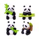 thumbnail image 1 of Figuras de panda de bambú para decoración de jardín, resina, 31 g, 1 of 3