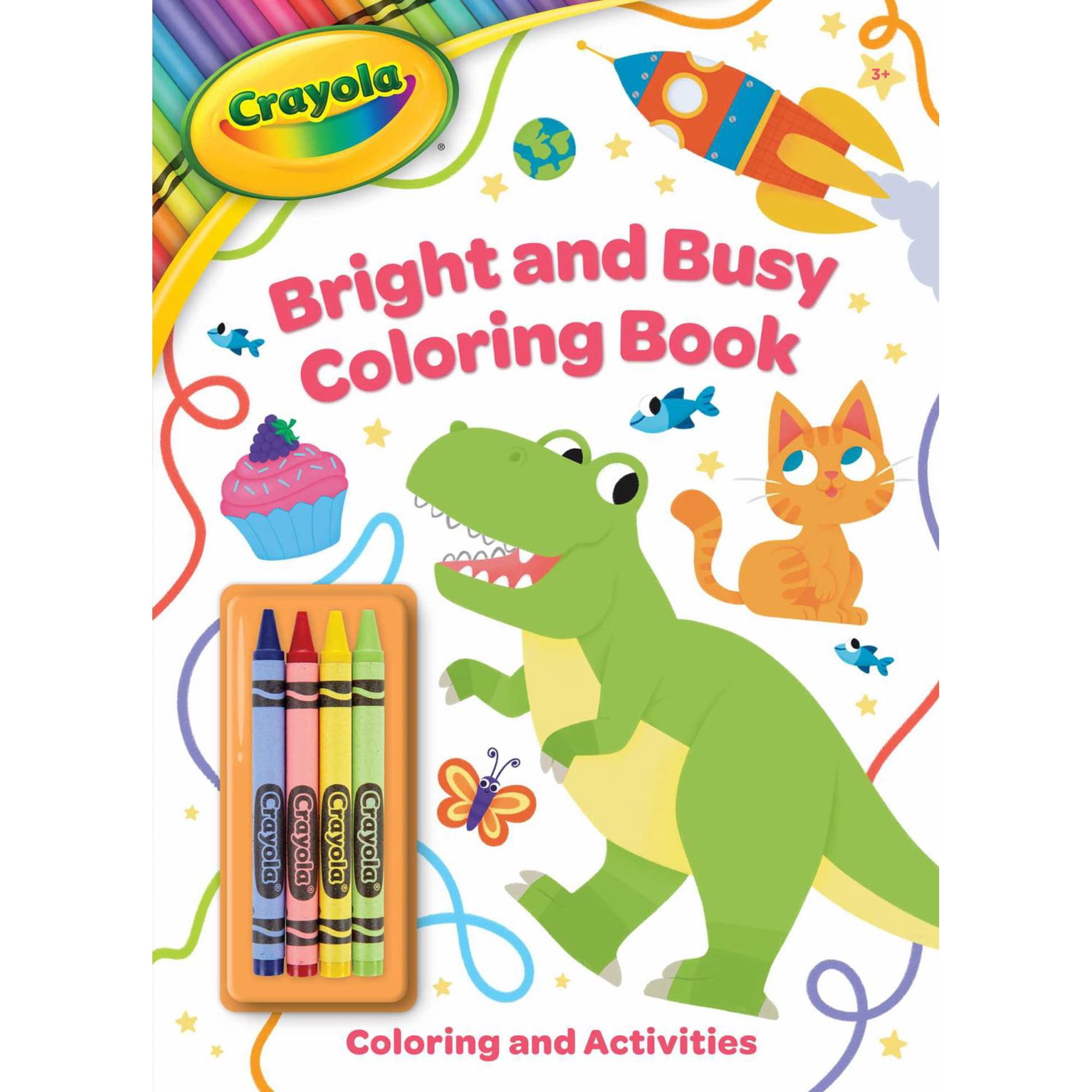 Crayola: Bright and Busy Coloring Book: Includes 4 Crayola Crayons (a Crayola Coloring Activity Book with Crayons for Kids) 64 pages (Paperback)