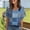 A77 Navy, variant on T-Shirt for Women Geometric Vertical Stripe V Neck Short Sleeve Loose Fit Modern Graphic Casual Fashion Tee Top