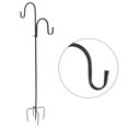thumbnail image 4 of Shepherd's Hook, Multi -propósito Independiente de 63 Pulgadas de Alimentación de Aves de Hierro Con 5 Bases de Punta para Luces Solares Para El Patio para Las Campanas de Viento, 4 of 7