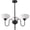 Black 3-Lights, variant on KCO Mid Century Modern Chandelier 3-Light Milk Glass Globe Chandelier Black Hanging Light for Living Room Bedroom