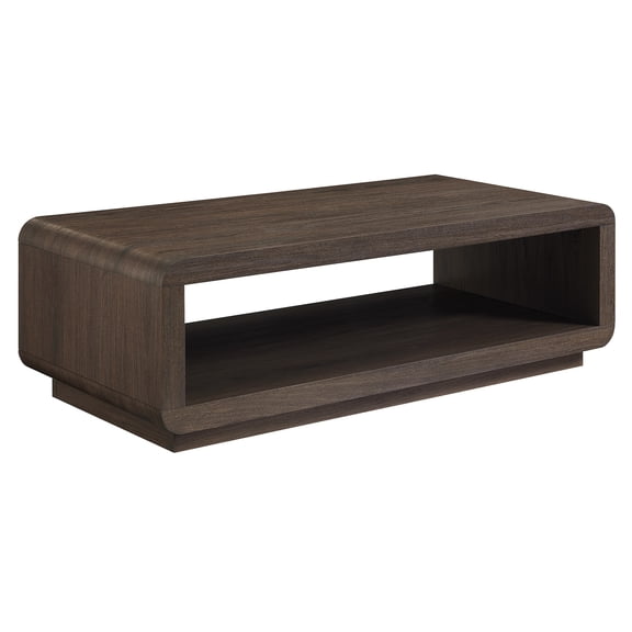 Lonni 47" Wide Rectangular Coffee Table in Brown Oak