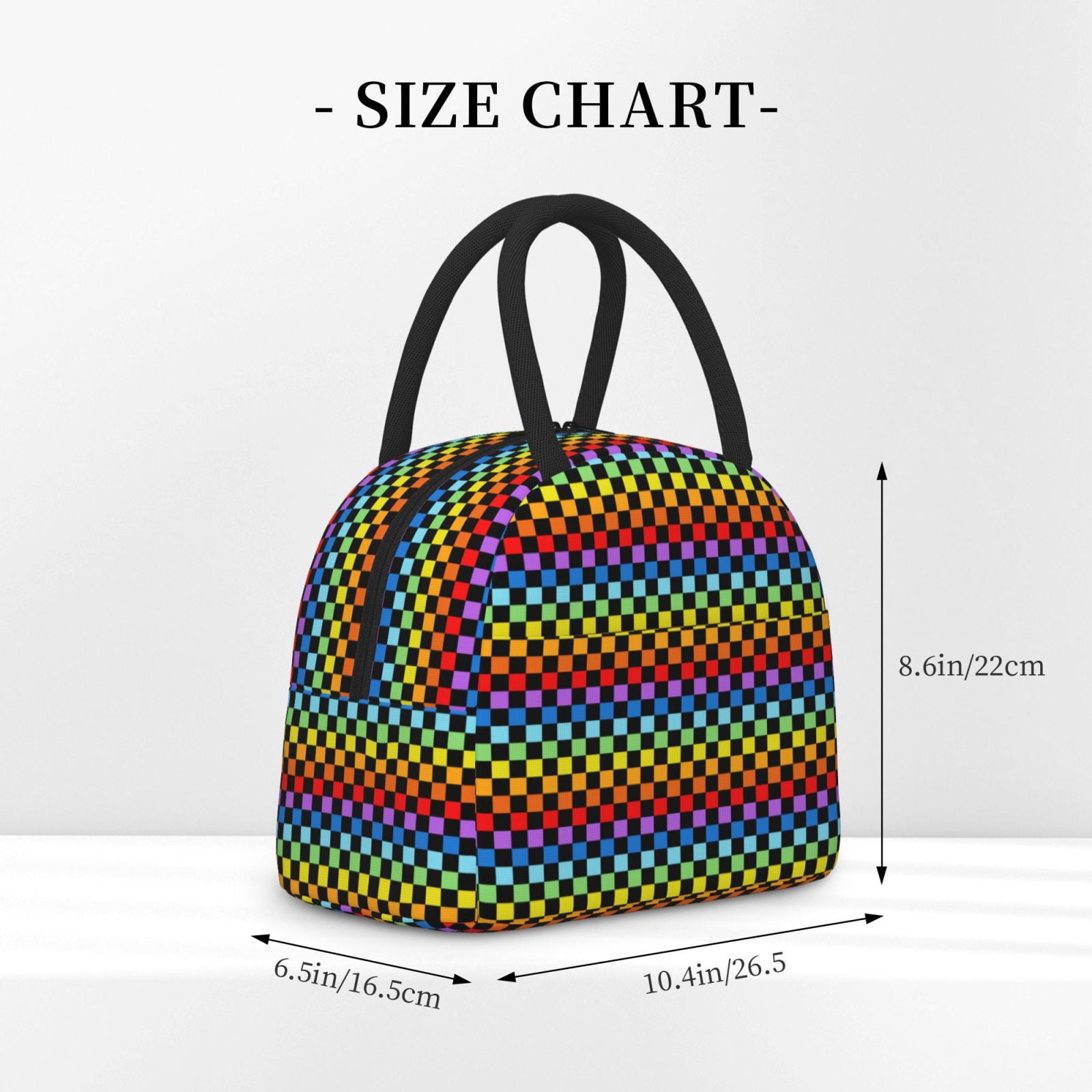 Hirioo Rainbow Chequerboard for Eco-friendly Lunch Box,Leakproof Lunch Box for School, Work, Travel, and Picnics,Perfect for Meal Prep
