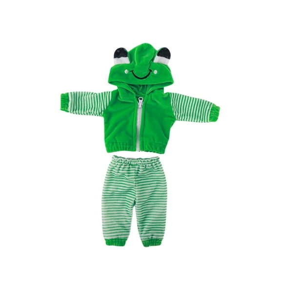 Tarmeek Reborn Baby Dolls Clothes Outfits(No Doll),Girl Clothes Hooded Playset Sharf Simulation Doll Cute Zipper Pajamas Doll Clothes Birthday Christmas Gifts for Kids Age 3 4 5 6 7 Years Old