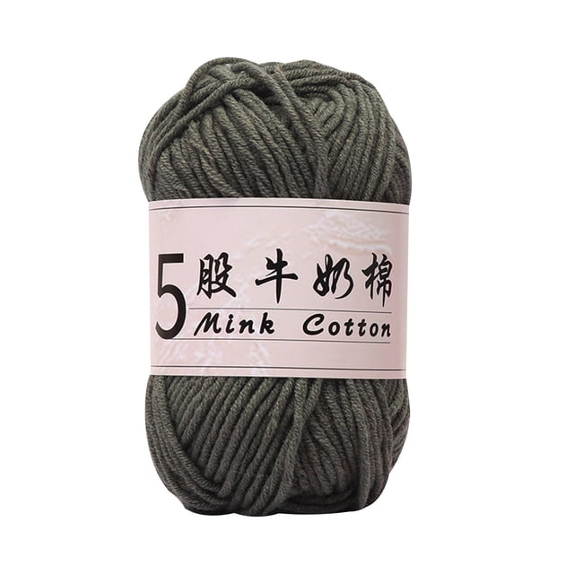 Hilo de tejer a crochet para bebé, ovillo de lana de 5 hebras de algodón de leche para muñeca