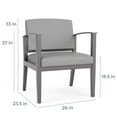 thumbnail image 3 of Pemberly Row Chaise d'Appoint Surdimensionnée pour Réception et Attente - Bois Noir / Bleu, 3 of 5