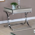 thumbnail image 2 of Furniture of America Monna Metal X-Cross Leg End Table, Chrome, 2 of 7