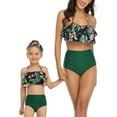 thumbnail image 6 of Douhoow Family Matching Swimsuits Mother and Daughter Swimwear Ruffled Halter High Waist Bikini, 6 of 8