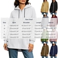 thumbnail image 4 of Women Hoodie Jacket Sevevn Hooded Full Zip Longline Fit Fleece Fabric Side Snap Buttons Side Pockets Long Sleeve Outerwear For Daily Casual Wear, 4 of 9