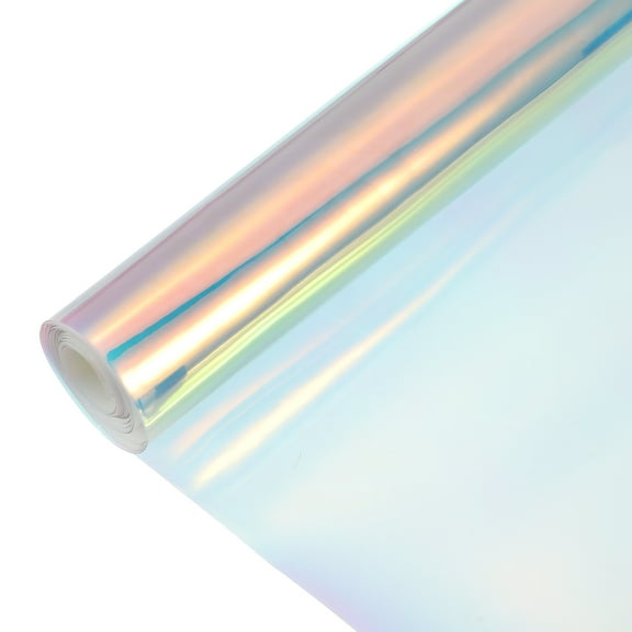 Holographic Clear Vinyl Film Holographic Fabric 12"x48",Laser Blue Purple
