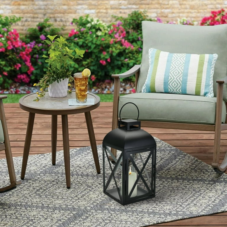 専門店では Metal Black Decorative Mainstays Pillar Lantern Candleholder フロアスタンド
