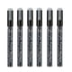thumbnail image 1 of Pack de 6 rotuladores acrílicos negros, tinta de secado rápido a base de agua para vidrio, cerámica, madera, piedras y manualidades - set de 6 piezas, 1 of 4