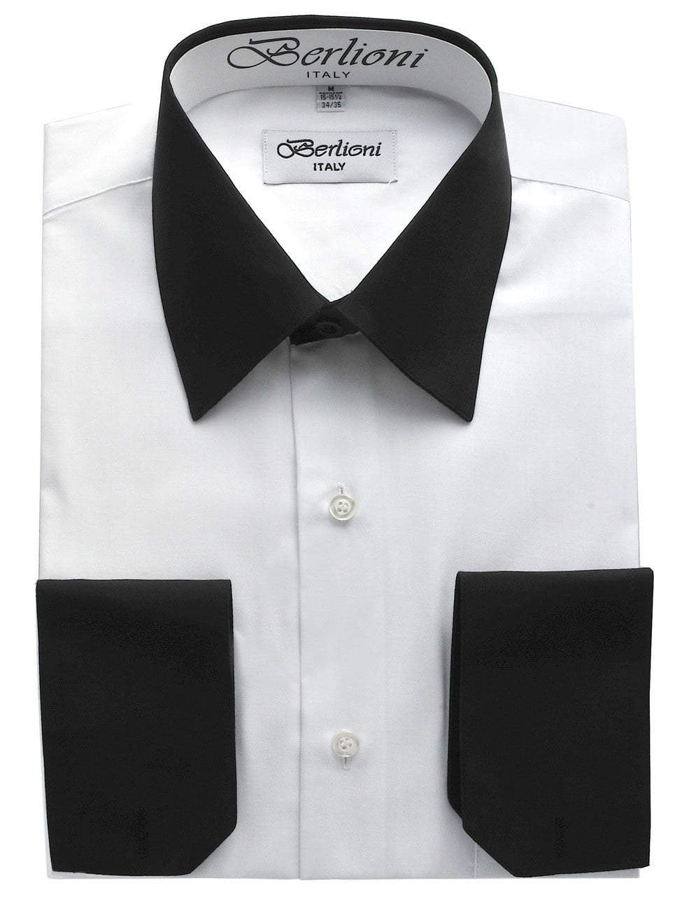 mens black and white dress shirt