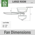 thumbnail image 5 of Hunter 52 inch Indoor Ceiling Fan with LED Light - Bronze Ceiling Fan with Pull Chain, For Bedroom, Living Room, or Kitchen, Low Profile Mount, No Remote, 5 Blades - Kenbridge 53379, Noble Bronze, 5 of 16