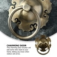 thumbnail image 4 of Minkissy 1Set Retro Door Knocker Brass Ring for Cabinet Traditional Architecture, 4 of 5