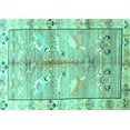 thumbnail image 1 of Ahgly Company Indoor Rectangle Persian Turquoise Blue Traditional Area Rugs, 7' x 10', 1 of 4