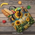 thumbnail image 5 of Pofeuu Artistic Oil Painting Sunflower Print Tote Bag for Women,Hobo HandBags with Zipper,Large Capacity Casual Shoulder Handbags with Inner Pockets, 5 of 7