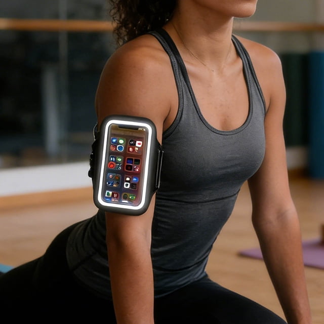 Brassard Universel pour Cyclisme Course Randonnée Sports Ajustement Sécurisé Support de Téléphone avec Sangle Réglable Design Réfléchissant