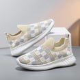 thumbnail image 4 of enyan Kids Sneakers Lightweight Breathable Mesh Lightweight Sports Running Shoes (Little Kid/Big Kid) Khaki,13.5, 4 of 7