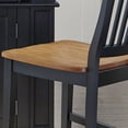 thumbnail image 4 of Home Styles Black Counter Stool with Oak Finished Seat, 4 of 8