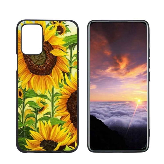 Compatible with LG K42 Phone Case, Sunflowers-4 Case Men Women, Flexible Silicone Shockproof Case for LG K42