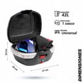 thumbnail image 2 of Caja Portaequipaje para Moto 47L Kinlley Gris, 2 of 5