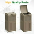thumbnail image 5 of 30 Gallon Trash Can, Resin Outdoor Garbage Can with Lid, Waterproof Hideaway  Waste Bins for Outside Use (2 Pack, Brown), 5 of 7