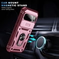 thumbnail image 5 of for Google Pixel 10 Pro XL 3-in-1 Phone Case with Slide Camera Cover, Build in 360° Rotating Ring Stand, Military Grade Protective Shockproof Heavy Duty Phone Case for Google Pixel 10 Pro XL,B, 5 of 9