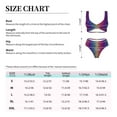 thumbnail image 4 of Kdxio Leopard Neon Rainbow Gradient Print Women's 2 Piece High Waisted Wrap Spaghetti Strap Summer Swimsuit Bikini Set-Medium, 4 of 7