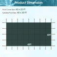 thumbnail image 3 of Goplus Winter Swimming Leaf Pool Cover Safety Pool Cover for Pool Size: 40 X 20 FT Green, 3 of 10