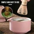 thumbnail image 5 of Matcha Whisk Set Kit 4-Piece Pink Ceramic Matcha Tea Bowl and Whisk with Bamboo Shaker Tea Ceremony Making Accessories, 5 of 8